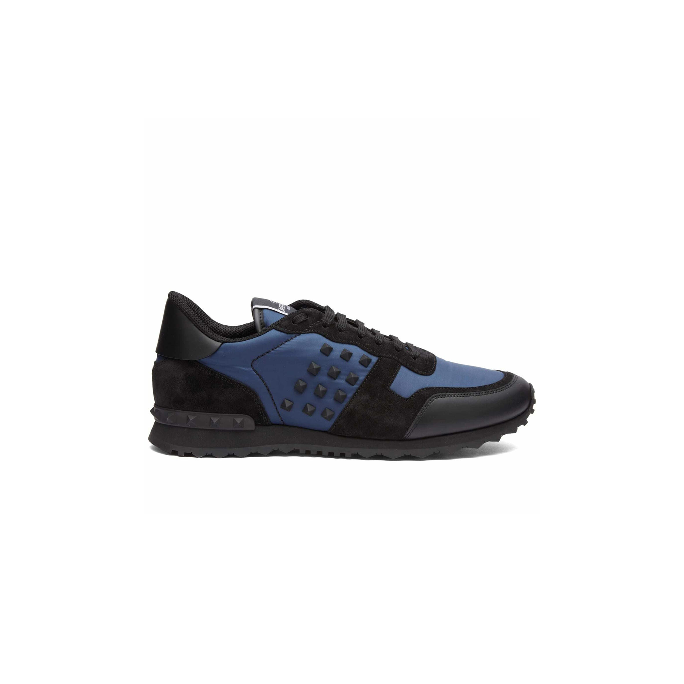 VALENTINO MEN'S ROCKSTUD SNEAKERS IN MARINE BLACK 1Y2S0748VBU24C